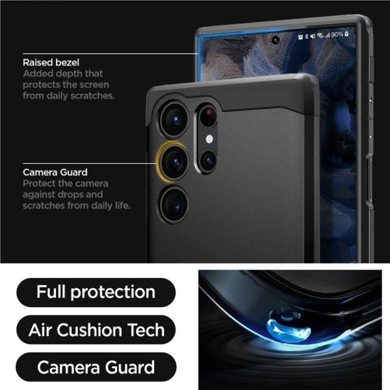 Husa Spigen Tough Armor compatibila cu Samsung Galaxy S23 Ultra Black (Spigen, S23 Ultra) by www.silkase.ro Husa Spigen Tough Armor compatibila cu Samsung Galaxy S23 Ultra Black (S23 Ultra, ACS05623) by www.silkase.ro