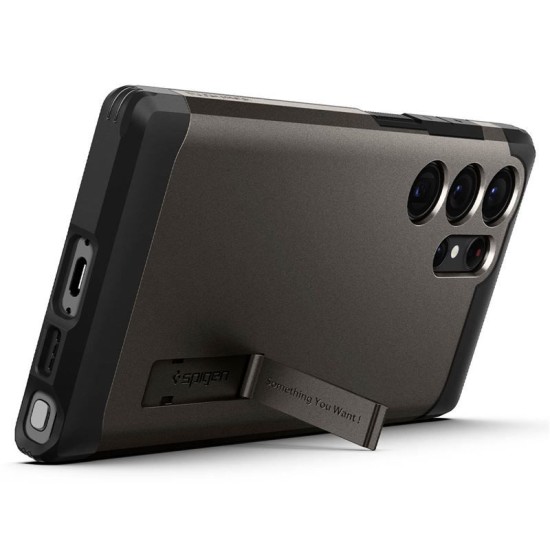 Husa Spigen Tough Armor compatibila cu Samsung Galaxy S23 Ultra Gunmetal (Spigen, S23 Ultra) by www.silkase.ro Husa Spigen Tough Armor compatibila cu Samsung Galaxy S23 Ultra Gunmetal (S23 Ultra, ACS05624) by www.silkase.ro