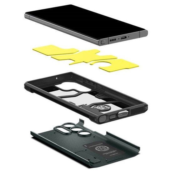 Husa Spigen Tough Armor compatibila cu Samsung Galaxy S23 Ultra Green (S23 Ultra, ACS05625) by www.silkase.ro