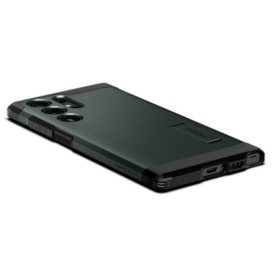 Husa Spigen Tough Armor compatibila cu Samsung Galaxy S23 Ultra Green (S23 Ultra, ACS05625) by www.silkase.ro