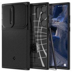 Husa Spigen Optik Armor compatibila cu Samsung Galaxy S23 Ultra Black