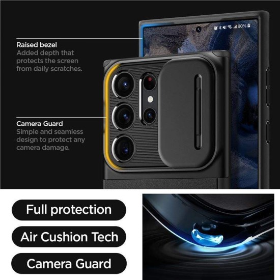 Husa Spigen Optik Armor compatibila cu Samsung Galaxy S23 Ultra Black (Spigen, S23 Ultra) by www.silkase.ro Husa Spigen Optik Armor compatibila cu Samsung Galaxy S23 Ultra Black (S23 Ultra, ACS05639) by www.silkase.ro