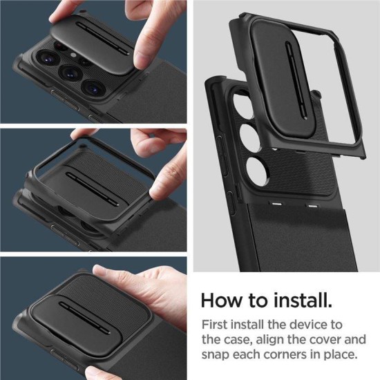 Husa Spigen Optik Armor compatibila cu Samsung Galaxy S23 Ultra Black (Spigen, S23 Ultra) by www.silkase.ro Husa Spigen Optik Armor compatibila cu Samsung Galaxy S23 Ultra Black (S23 Ultra, ACS05639) by www.silkase.ro