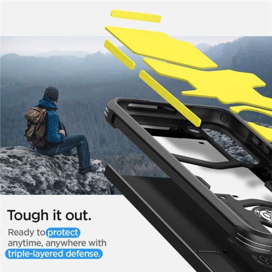 Husa Spigen Tough Armor pentru Samsung Galaxy S23+ Plus Negru (Spigen, S23 Plus) by www.silkase.ro Husa Spigen Tough Armor pentru Samsung Galaxy S23+ Plus Negru (S23 Plus, ACS05672) by www.silkase.ro