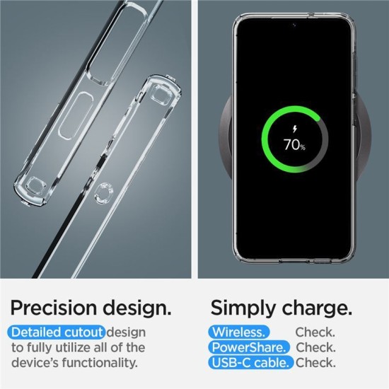Husa Spigen Cristal Lichid1 pentru Samsung Galaxy S23 Transparent (S23, ACS05708) by www.silkase.ro