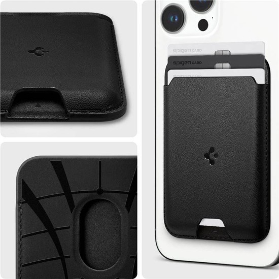 Portcard Spigen Valentinus MagSafe pentru 3 carduri, negru (Spigen, Ingredi) by www.silkase.ro Portcard Spigen Valentinus MagSafe pentru 3 carduri, negru (Portofele și Suporturi Card, AFA05760) by www.silkase.ro