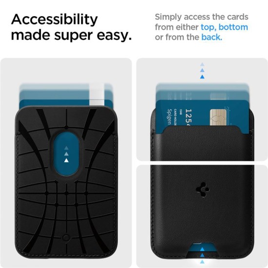Portcard Spigen Valentinus MagSafe pentru 3 carduri, negru (Spigen, Ingredi) by www.silkase.ro Portcard Spigen Valentinus MagSafe pentru 3 carduri, negru (Portofele și Suporturi Card, AFA05760) by www.silkase.ro