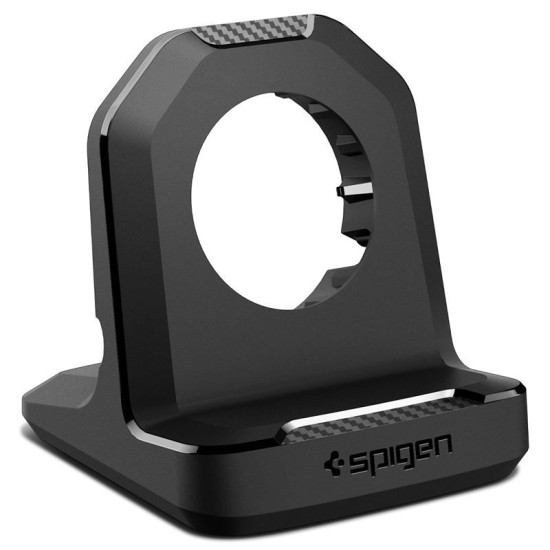Docking stand pentru Apple Watch, Spigen Rugged, Armor Stand, TPU, Negru (Ingredi, AMP05764) by www.silkase.ro