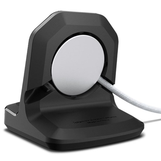 Docking stand pentru Apple Watch, Spigen Rugged, Armor Stand, TPU, Negru (Ingredi, AMP05764) by www.silkase.ro