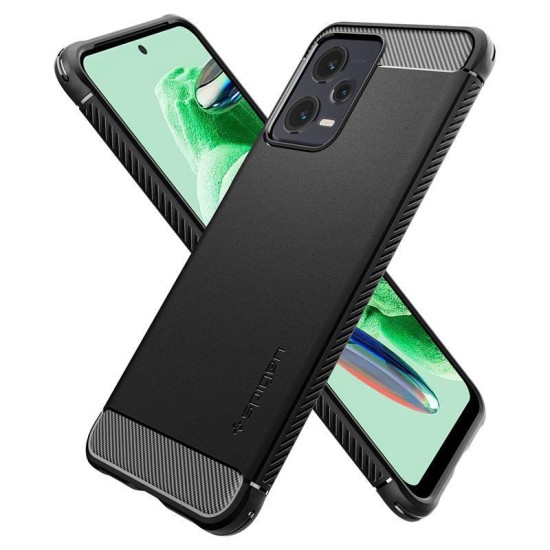 Husa Spigen Rugged Armor compatibila cu Xiaomi Redmi Note 12 / Poco X5 5G Matte Black (Spigen, Ingredi) by www.silkase.ro Husa Spigen Rugged Armor compatibila cu Xiaomi Redmi Note 12 / Poco X5 5G Matte Black (Ingredi, ACS05787) by www.silkase.ro