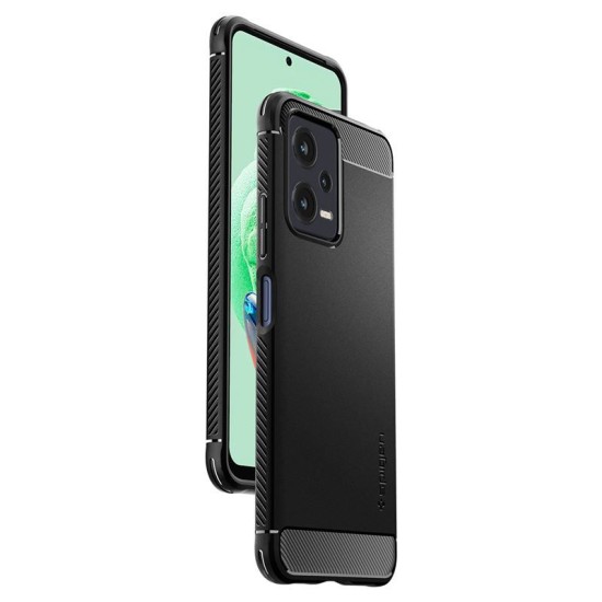 Husa Spigen Rugged Armor compatibila cu Xiaomi Redmi Note 12 / Poco X5 5G Matte Black (Spigen, Ingredi) by www.silkase.ro Husa Spigen Rugged Armor compatibila cu Xiaomi Redmi Note 12 / Poco X5 5G Matte Black (Ingredi, ACS05787) by www.silkase.ro