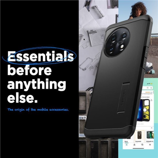 Husa Spigen Tough Armor pentru OnePlus 11 5G Negru (11, ACS05800) by www.silkase.ro