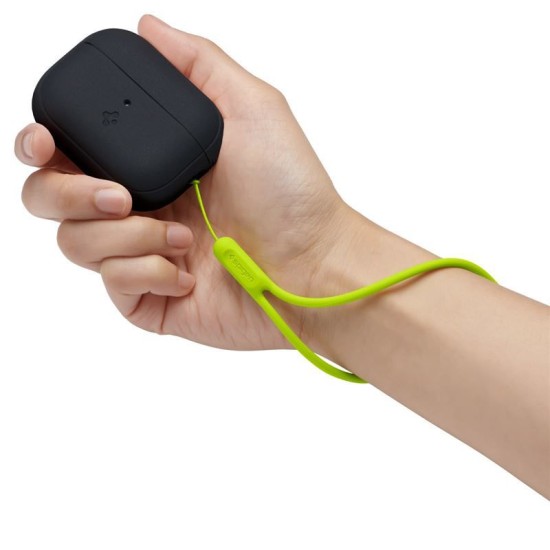 Husa Spigen Silicone Fit Strap compatibila cu Apple AirPods Pro / Pro 2 Black/Green (Spigen, Ingredi) by www.silkase.ro Husa Spigen Silicone Fit Strap compatibila cu Apple AirPods Pro / Pro 2 Black/Green (Ingredi, ACS05810) by www.silkase.ro