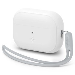 Husa Spigen Silicone Fit Strap compatibila cu Apple AirPods Pro / Pro 2 White/Grey