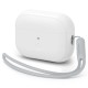 Husa Spigen Silicone Fit Strap compatibila cu Apple AirPods Pro / Pro 2 White/Grey (Ingredi, ACS05811) by www.silkase.ro