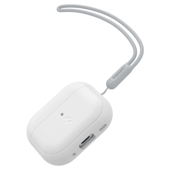 Husa Spigen Silicone Fit Strap compatibila cu Apple AirPods Pro / Pro 2 White/Grey (Ingredi, ACS05811) by www.silkase.ro