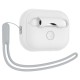 Husa Spigen Silicone Fit Strap compatibila cu Apple AirPods Pro / Pro 2 White/Grey (Ingredi, ACS05811) by www.silkase.ro