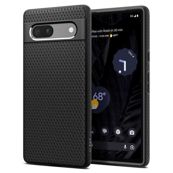 Husa Spigen Liquid Air pentru Google Pixel 7a, culoare negru (Pixel 7a, ACS05815) by www.silkase.ro