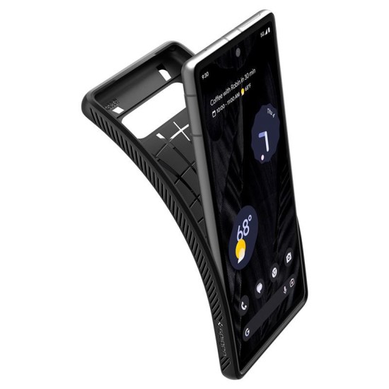 Husa Spigen Liquid Air pentru Google Pixel 7a, culoare negru (Pixel 7a, ACS05815) by www.silkase.ro