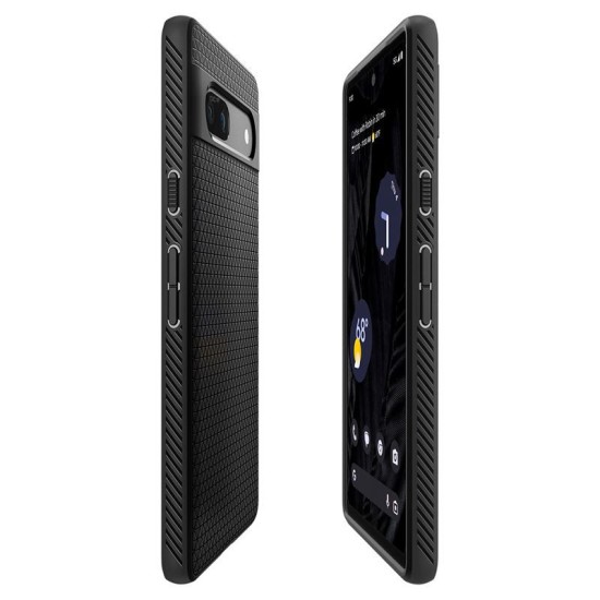 Husa Spigen Liquid Air pentru Google Pixel 7a, culoare negru (Pixel 7a, ACS05815) by www.silkase.ro