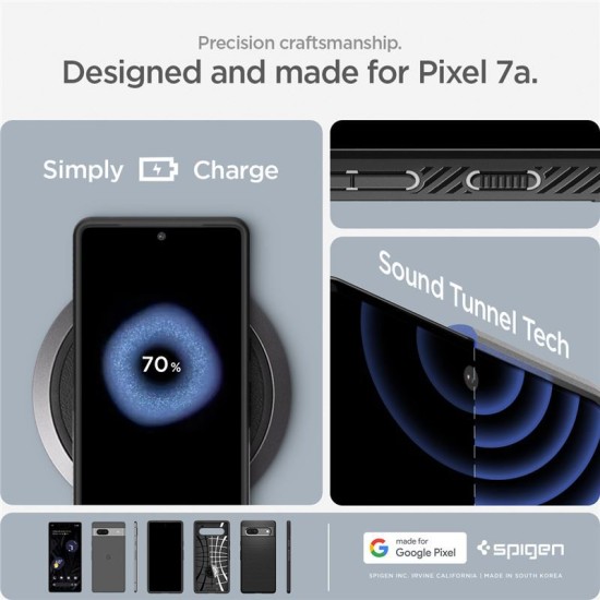 Husa Spigen Liquid Air pentru Google Pixel 7a, culoare negru (Pixel 7a, ACS05815) by www.silkase.ro