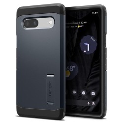 Husa Spigen Tough Armor pentru Google Pixel 7a, culoare gri metalic inchis