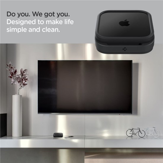 Suport de montare din silicon Spigen pentru Apple TV 4K Gen 3 (2022), negru (Spigen, Ingredi) by www.silkase.ro Suport de montare din silicon Spigen pentru Apple TV 4K Gen 3 (2022), negru (Ingredi, AMP05858) by www.silkase.ro