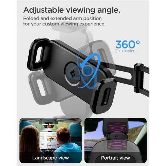 Suport auto universal pentru tableta Spigen OneTap (prindere pe tetiera), negru (Spigen, Ingredi) by www.silkase.ro Suport auto universal pentru tableta Spigen OneTap (prindere pe tetiera), negru (Suport auto, ACP05862) by www.silkase.ro