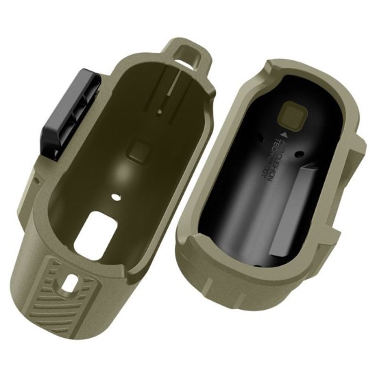 Husa Spigen Lock Fit compatibila cu Apple AirPods Pro / Pro 2 Khaki (Ingredi, ACS05911) by www.silkase.ro