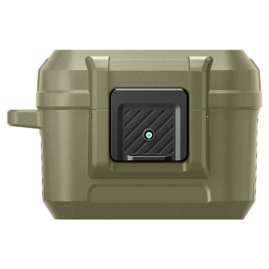 Husa Spigen Lock Fit compatibila cu Apple AirPods Pro / Pro 2 Khaki (Ingredi, ACS05911) by www.silkase.ro