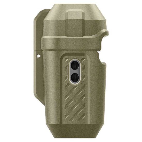 Husa Spigen Lock Fit compatibila cu Apple AirPods Pro / Pro 2 Khaki (Ingredi, ACS05911) by www.silkase.ro