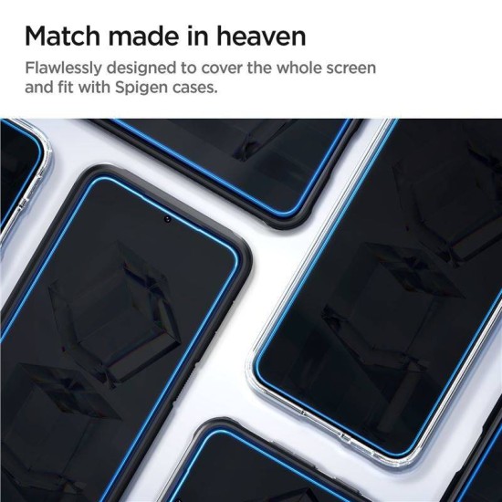 Set 2 folii sticla cu sistem de montare Case friendly Spigen GLAStR EZ FIT compatibil cu Samsung Galaxy S23 Plus (Ingredi, AGL05952) by www.silkase.ro