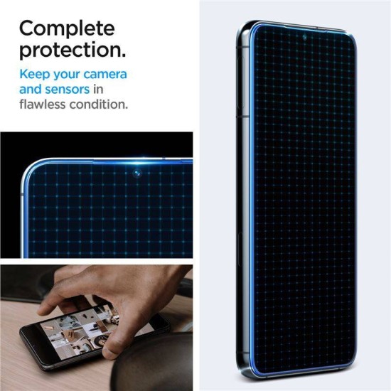 Set 2 folii sticla cu sistem de montare Case friendly Spigen GLAStR EZ FIT compatibil cu Samsung Galaxy S23 Plus (Ingredi, AGL05952) by www.silkase.ro