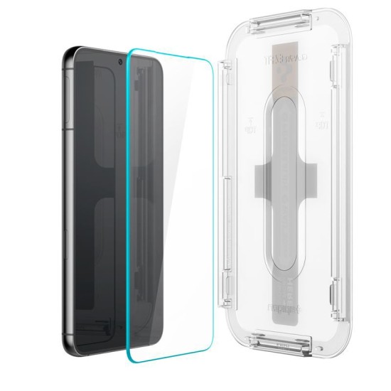 Set 2 folii sticla cu sistem de montare Case friendly Spigen GLAStR EZ FIT compatibil cu Samsung Galaxy S23 (Ingredi, AGL05958) by www.silkase.ro