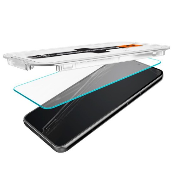 Set 2 folii sticla cu sistem de montare Case friendly Spigen GLAStR EZ FIT compatibil cu Samsung Galaxy S23 (Ingredi, AGL05958) by www.silkase.ro