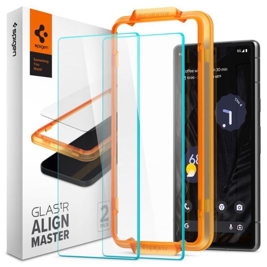 Set 2 folii sticla Spigen Glass Align Master pentru Google Pixel 7a, culoare tranparent (Spigen, Pixel 7a) by www.silkase.ro Set 2 folii sticla Spigen Glass Align Master pentru Google Pixel 7a, culoare tranparent (Pixel 7a, AGL05968) by www.silkase.ro