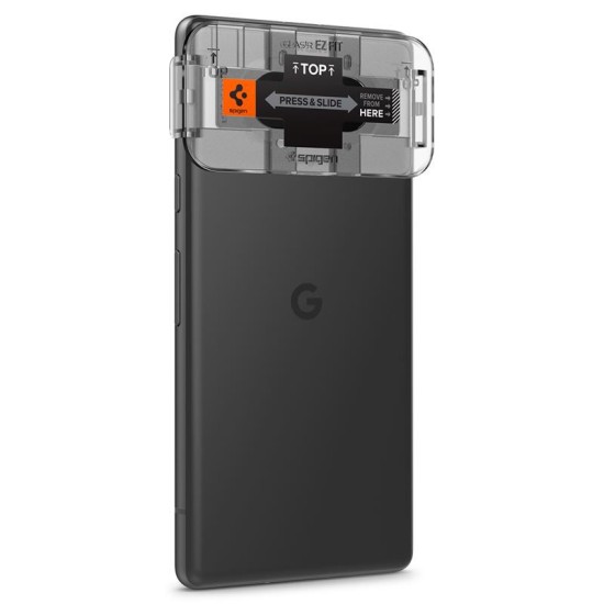 Set 2 protectii sticla camera foto Spigen Optik EZ FIT compatibil cu Google Pixel 7a Black (Ingredi, AGL05970) by www.silkase.ro