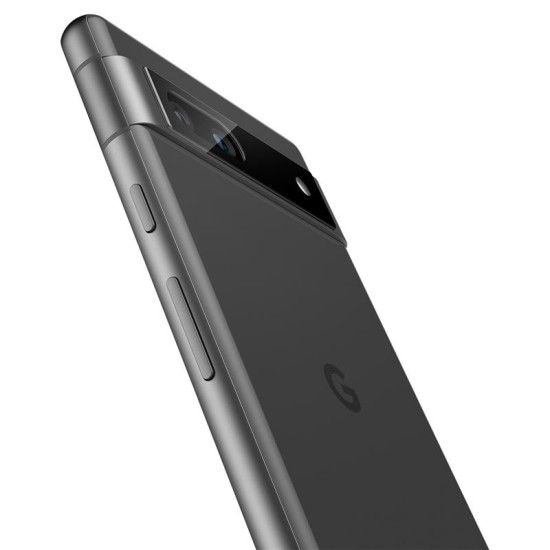 Set 2 protectii sticla camera foto Spigen Optik EZ FIT compatibil cu Google Pixel 7a Black (Ingredi, AGL05970) by www.silkase.ro