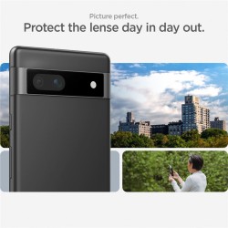 Set 2 protectii sticla camera foto Spigen Optik EZ FIT compatibil cu Google Pixel 7a Black