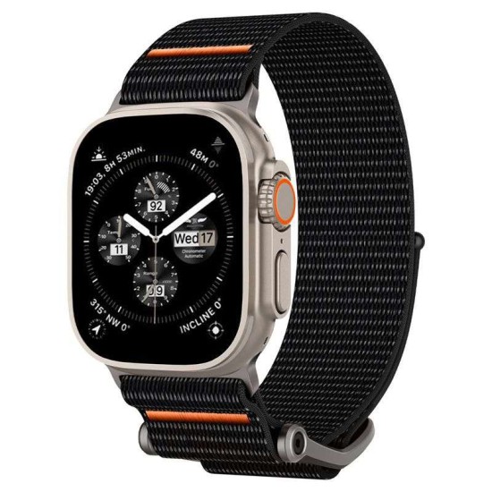 Curea Spigen DuraPro Flex Ultra compatibila cu Apple Watch 4/5/6/7/8/9/SE/Ultra1/2 42/44/45/49mm Black (Ingredi, AMP05981) by www.silkase.ro