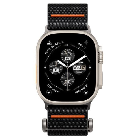 Curea Spigen DuraPro Flex Ultra compatibila cu Apple Watch 4/5/6/7/8/9/SE/Ultra1/2 42/44/45/49mm Black (Ingredi, AMP05981) by www.silkase.ro
