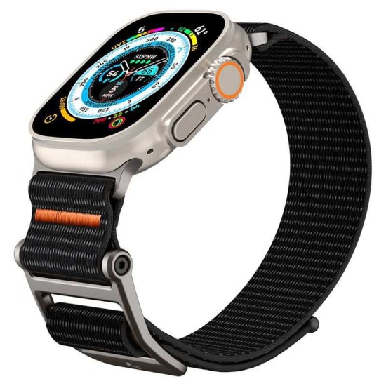 Curea Spigen DuraPro Flex Ultra compatibila cu Apple Watch 4/5/6/7/8/9/SE/Ultra1/2 42/44/45/49mm Black (Ingredi, AMP05981) by www.silkase.ro