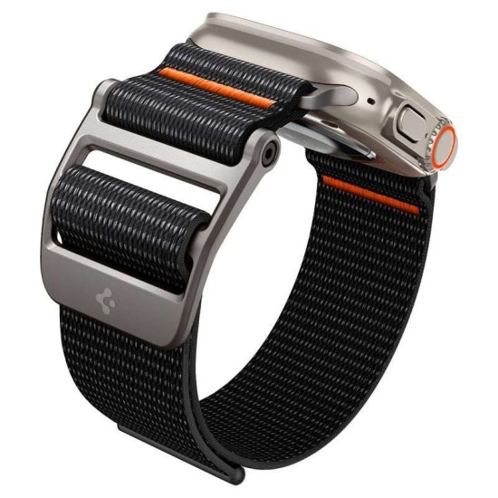 Curea Spigen DuraPro Flex Ultra compatibila cu Apple Watch 4/5/6/7/8/9/SE/Ultra1/2 42/44/45/49mm Black (Ingredi, AMP05981) by www.silkase.ro