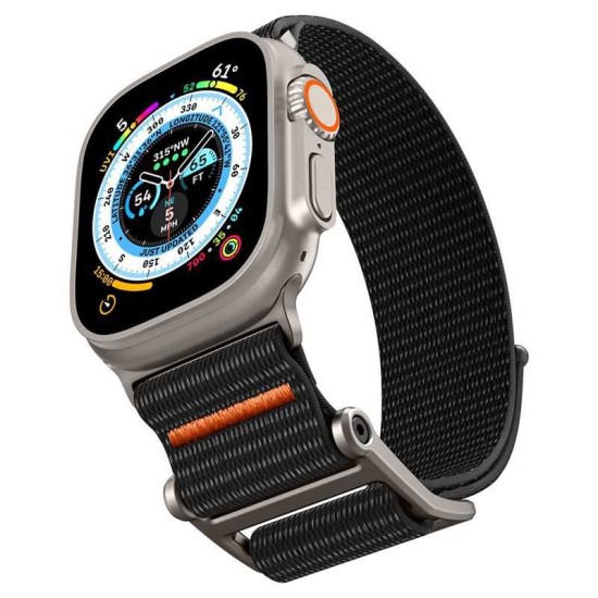 Curea Spigen DuraPro Flex Ultra compatibila cu Apple Watch 4/5/6/7/8/9/SE/Ultra1/2 42/44/45/49mm Black (Ingredi, AMP05981) by www.silkase.ro