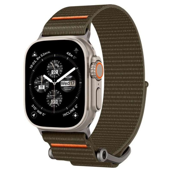 Curea Spigen DuraPro Flex Ultra compatibila cu Apple Watch 4/5/6/7/8/9/SE/Ultra1/2 42/44/45/49mm Khaki (Ingredi, AMP05982) by www.silkase.ro