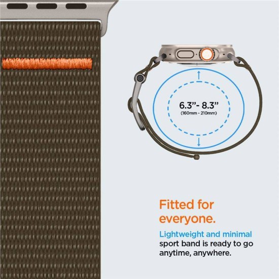 Curea Spigen DuraPro Flex Ultra compatibila cu Apple Watch 4/5/6/7/8/9/SE/Ultra1/2 42/44/45/49mm Khaki (Ingredi, AMP05982) by www.silkase.ro