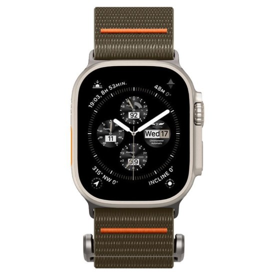 Curea Spigen DuraPro Flex Ultra compatibila cu Apple Watch 4/5/6/7/8/9/SE/Ultra1/2 42/44/45/49mm Khaki (Ingredi, AMP05982) by www.silkase.ro