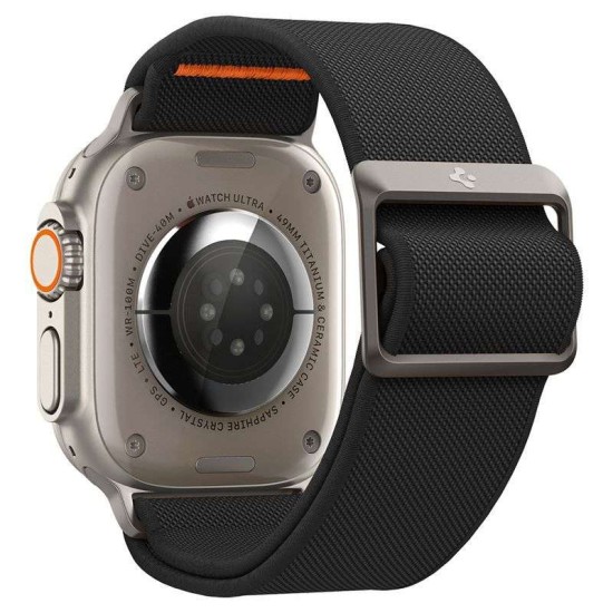 Curea pentru Apple Watch 1/2/3/4/5/6/7/8/9/10/SE/SE 2/Ultra/Ultra 2 (42/44/45/46/49mm) - Spigen Fit Lite Ultra - Black (Ingredi, AMP05983) by www.silkase.ro