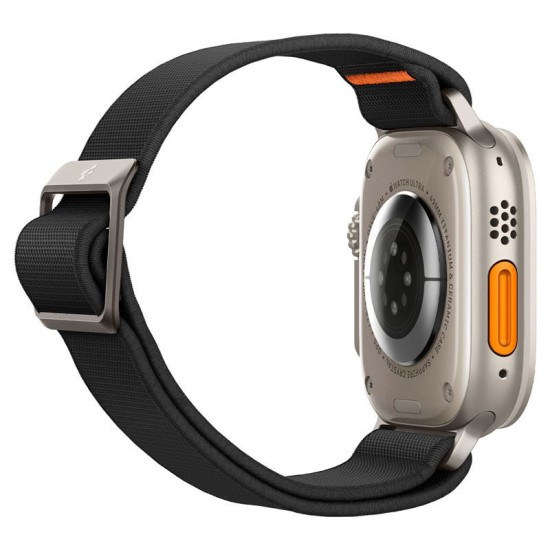 Curea pentru Apple Watch 1/2/3/4/5/6/7/8/9/10/SE/SE 2/Ultra/Ultra 2 (42/44/45/46/49mm) - Spigen Fit Lite Ultra - Black (Ingredi, AMP05983) by www.silkase.ro