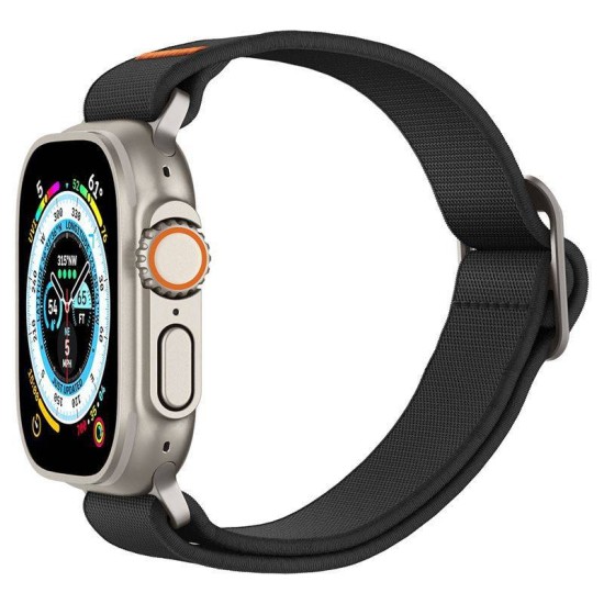 Curea pentru Apple Watch 1/2/3/4/5/6/7/8/9/10/SE/SE 2/Ultra/Ultra 2 (42/44/45/46/49mm) - Spigen Fit Lite Ultra - Black (Ingredi, AMP05983) by www.silkase.ro